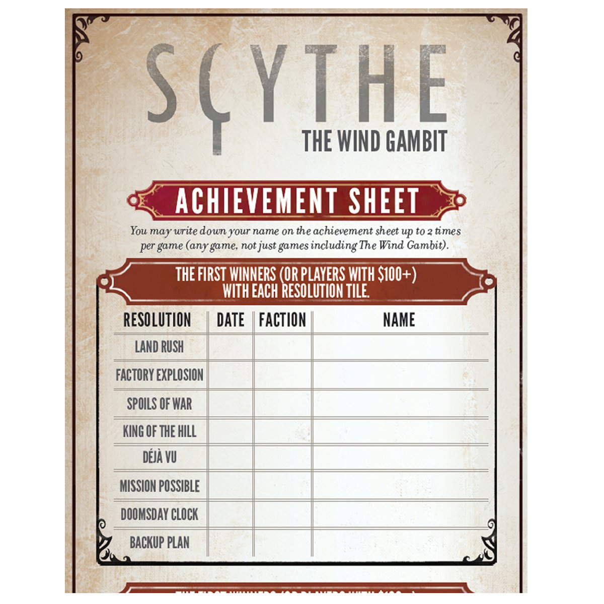 Scythe the Wind Gambit Expansion
