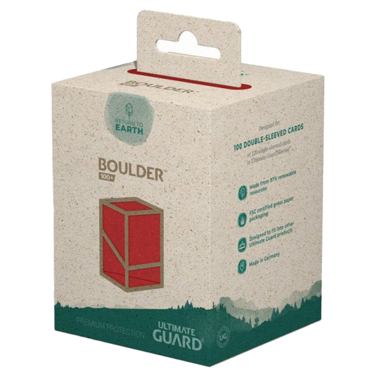 Ultimate Guard Return to Earth Boulder 100+ Deck Box Red