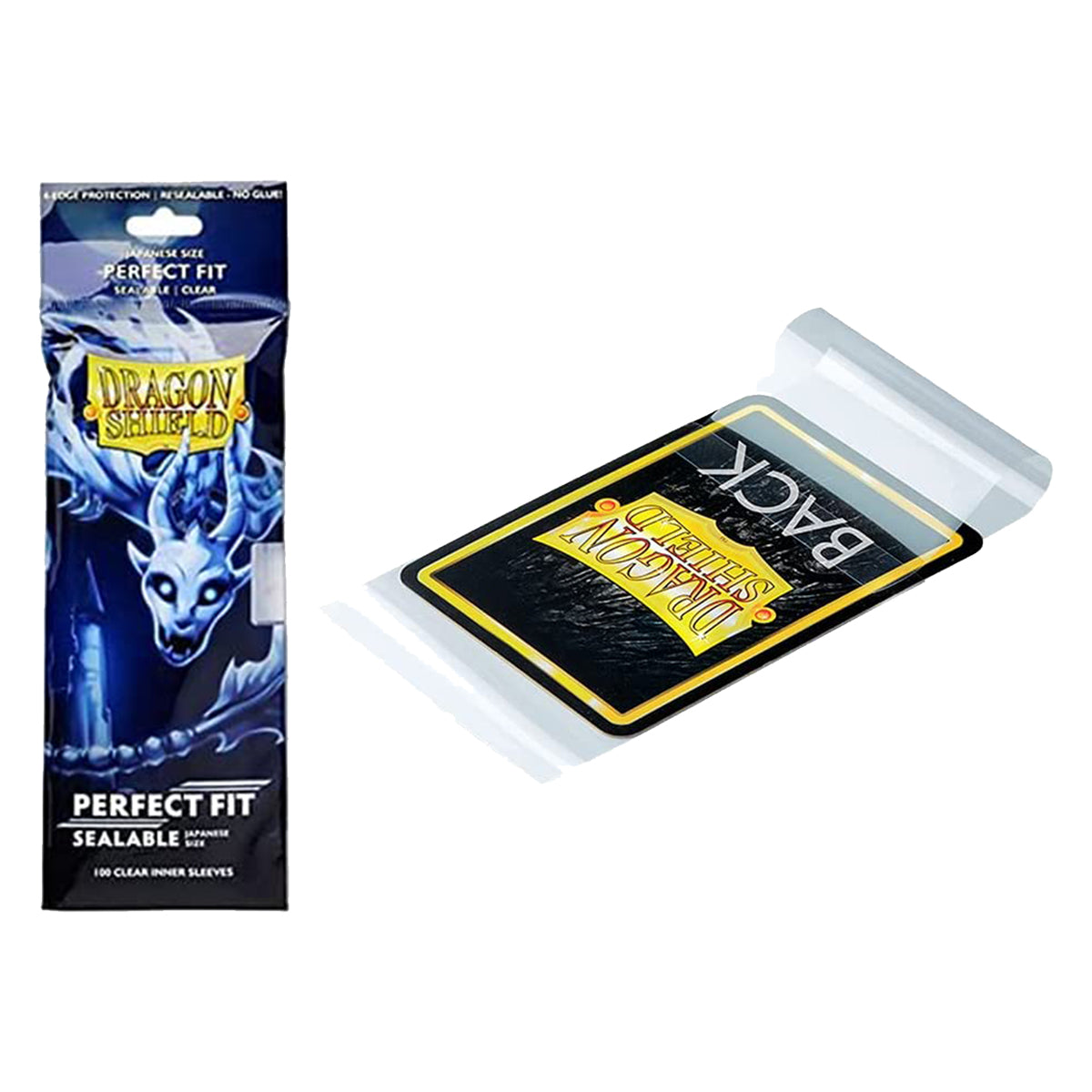 Dragon Shield Japanese 100ct Perfect Fit Sealable Clear Sleeves 59x86mm