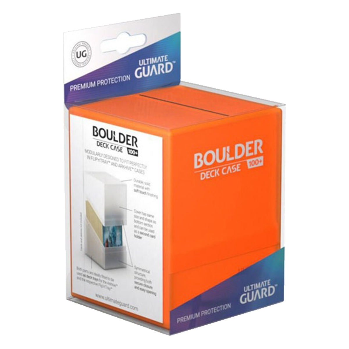 Ultimate Guard Boulder Deck Case 100+ Standard Size Poppy Topaz Deck Box