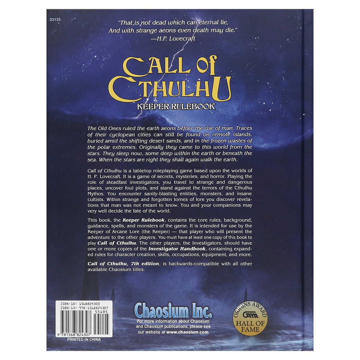 Call of Cthulhu RPG - Keeper Rulebook