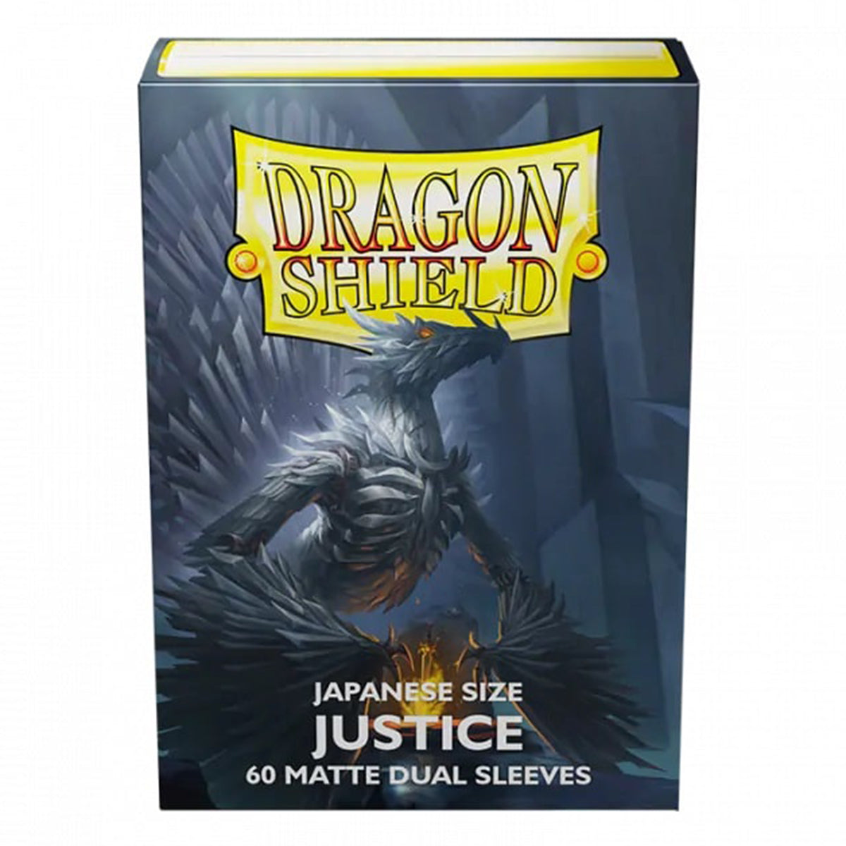 Dragon Shield Japanese 60ct Dual Matte Justice Silver Sleeves 59x86mm