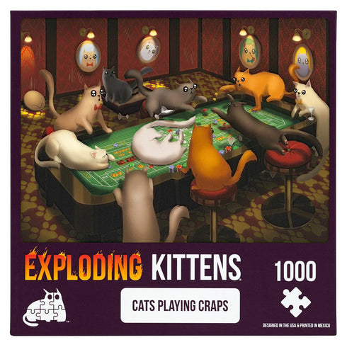 Exploding Kittens Puzzle Cats Playing Craps 1,000 pieces