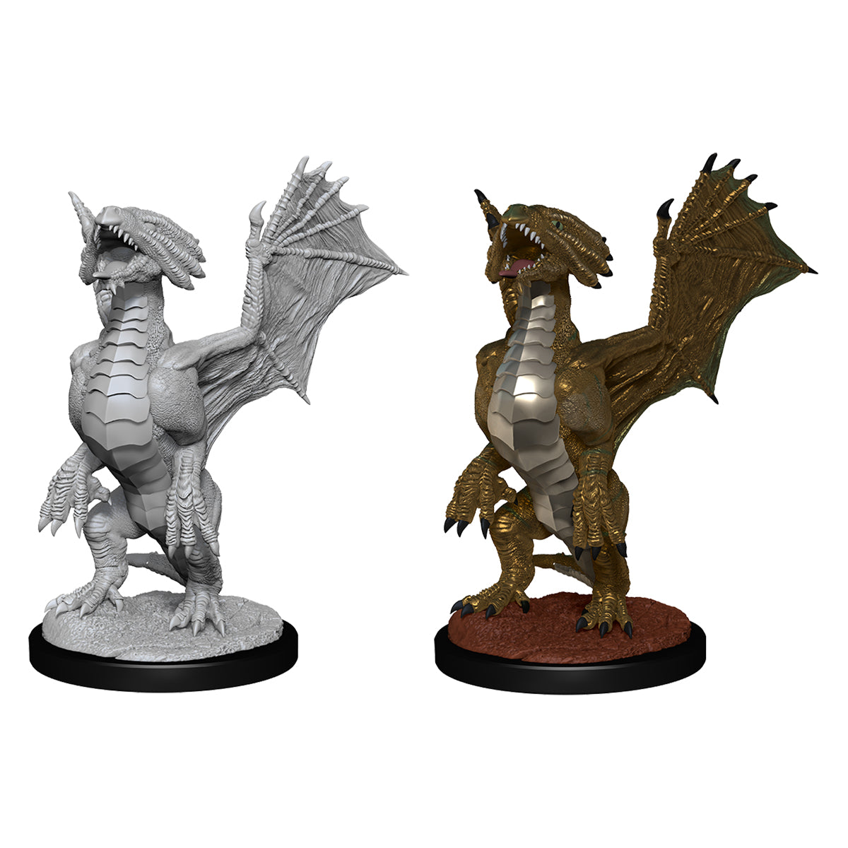 D&D Nolzurs Marvelous Unpainted Miniatures Bronze Dragon Wyrmling & Pile of Sea Found Treasure