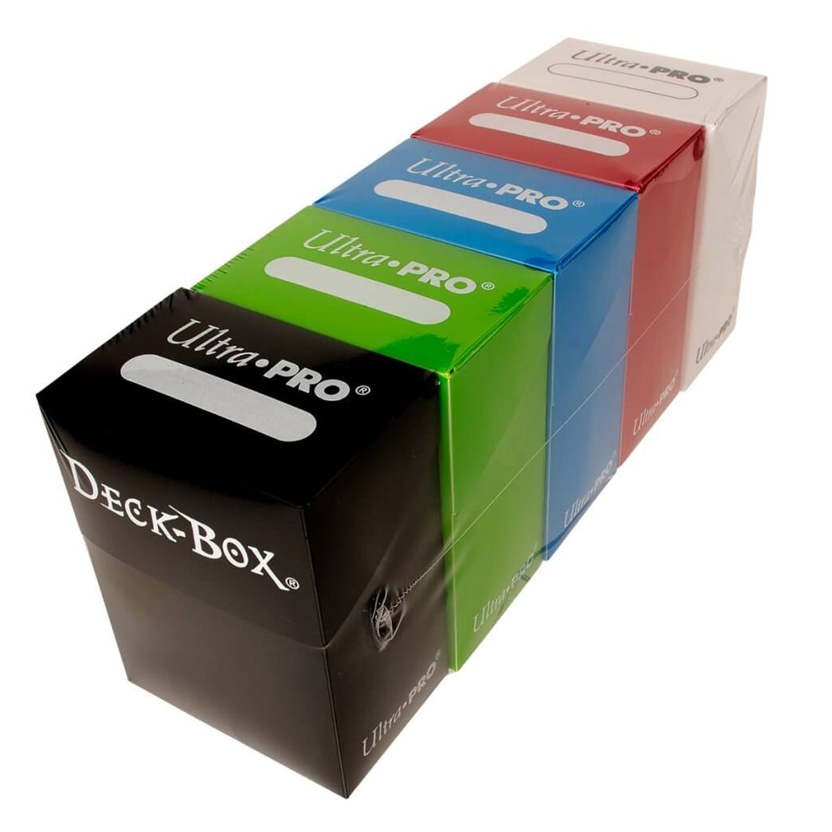ULTRA PRO Deck Box - 5 colour Pk Bundle (Red, Blue, Green, Black, Whit ...