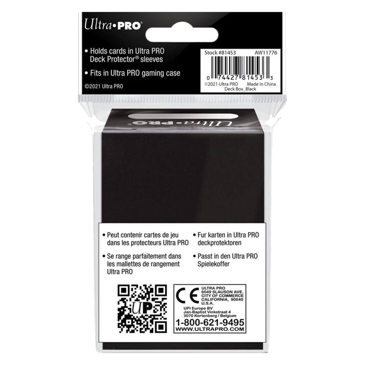 ULTRA PRO Deck Box - Solid Black