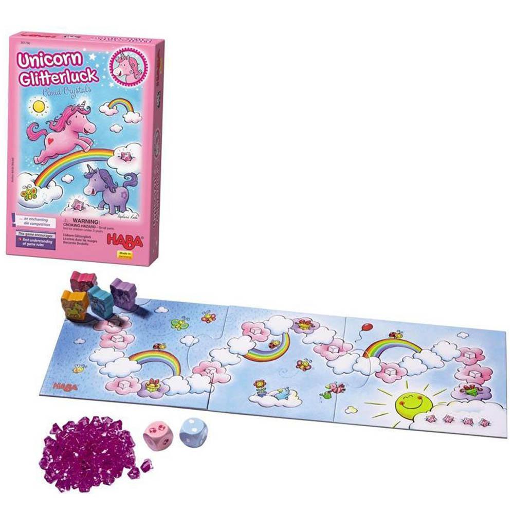 Unicorn Glitterluck Cloud Crystals Kids Game Board Game