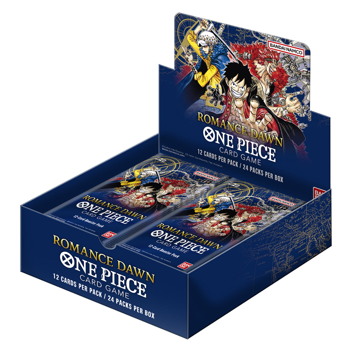 OP-01 Romance Dawn One Piece Card Game booster display