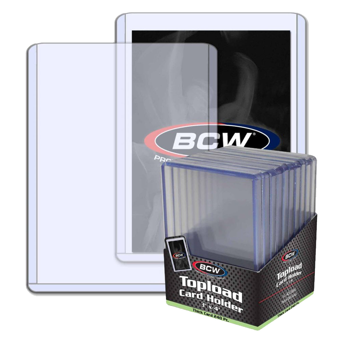 BCW Topload Card Holder Thick 240 Pt 3" x 4"
