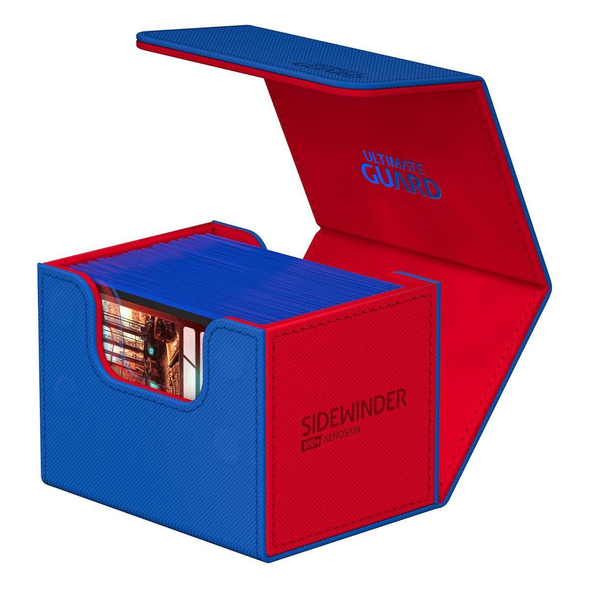 Ultimate Guard Synergy Sidewinder 100+ Blue/Red Deck Box