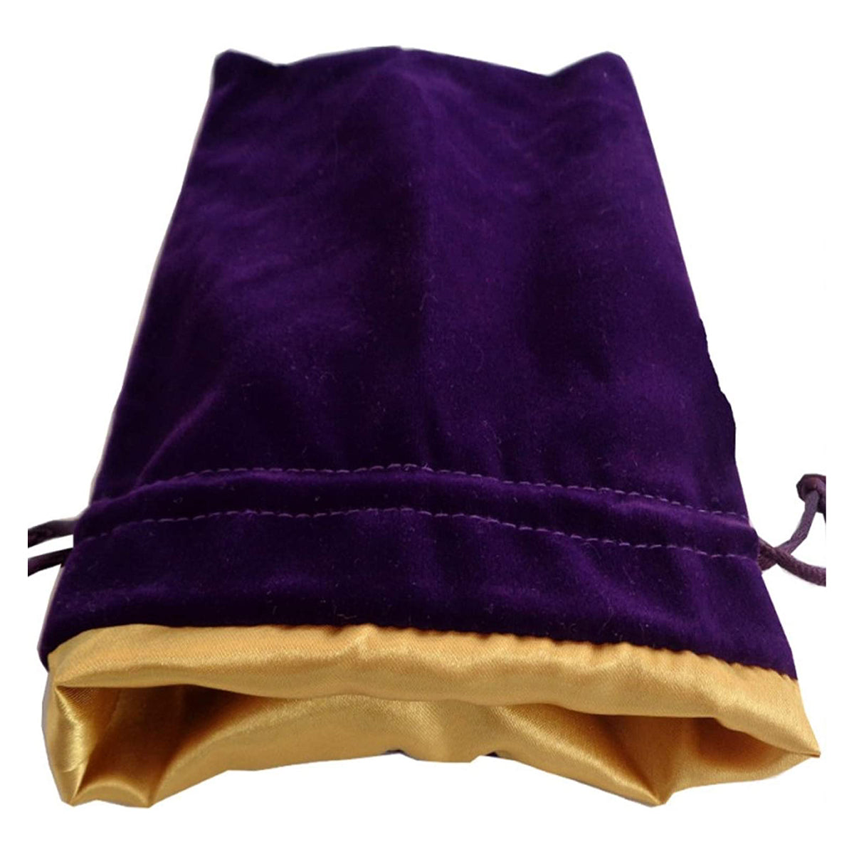 MDG Velvet Dice Bag with Gold Satin Lining - Purple