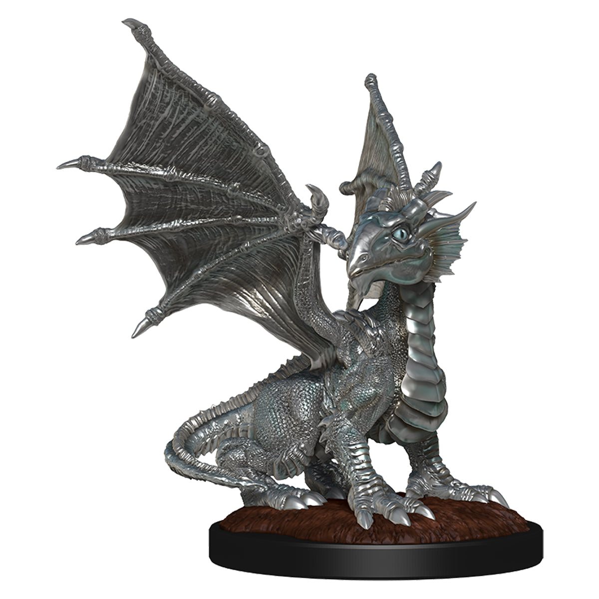 D&D Nolzurs Marvelous Unpainted Miniatures Silver Dragon Wyrmling & Female Halfling