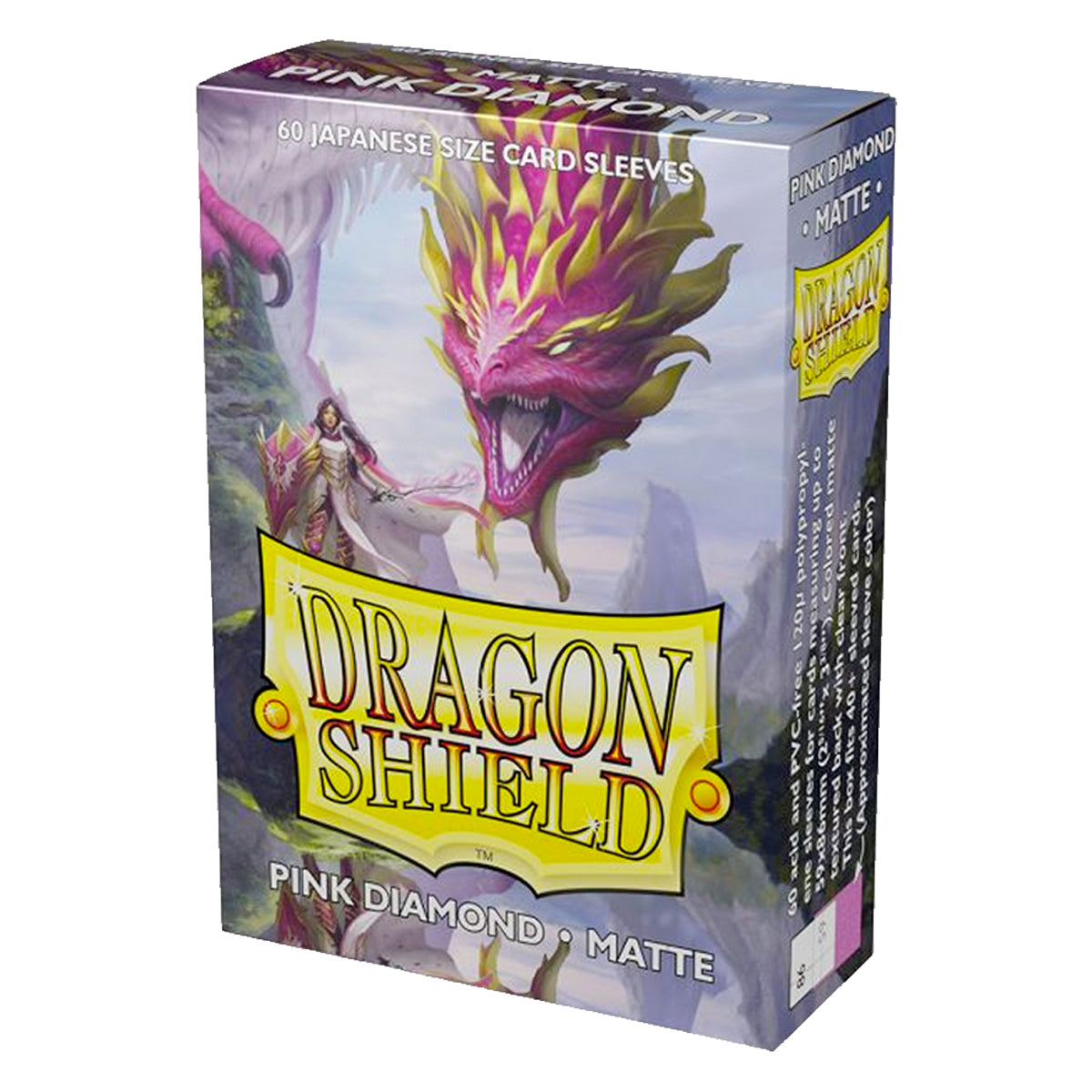 Dragon Shield Japanese 60ct Matte Pink Diamond Sleeves 59x86mm