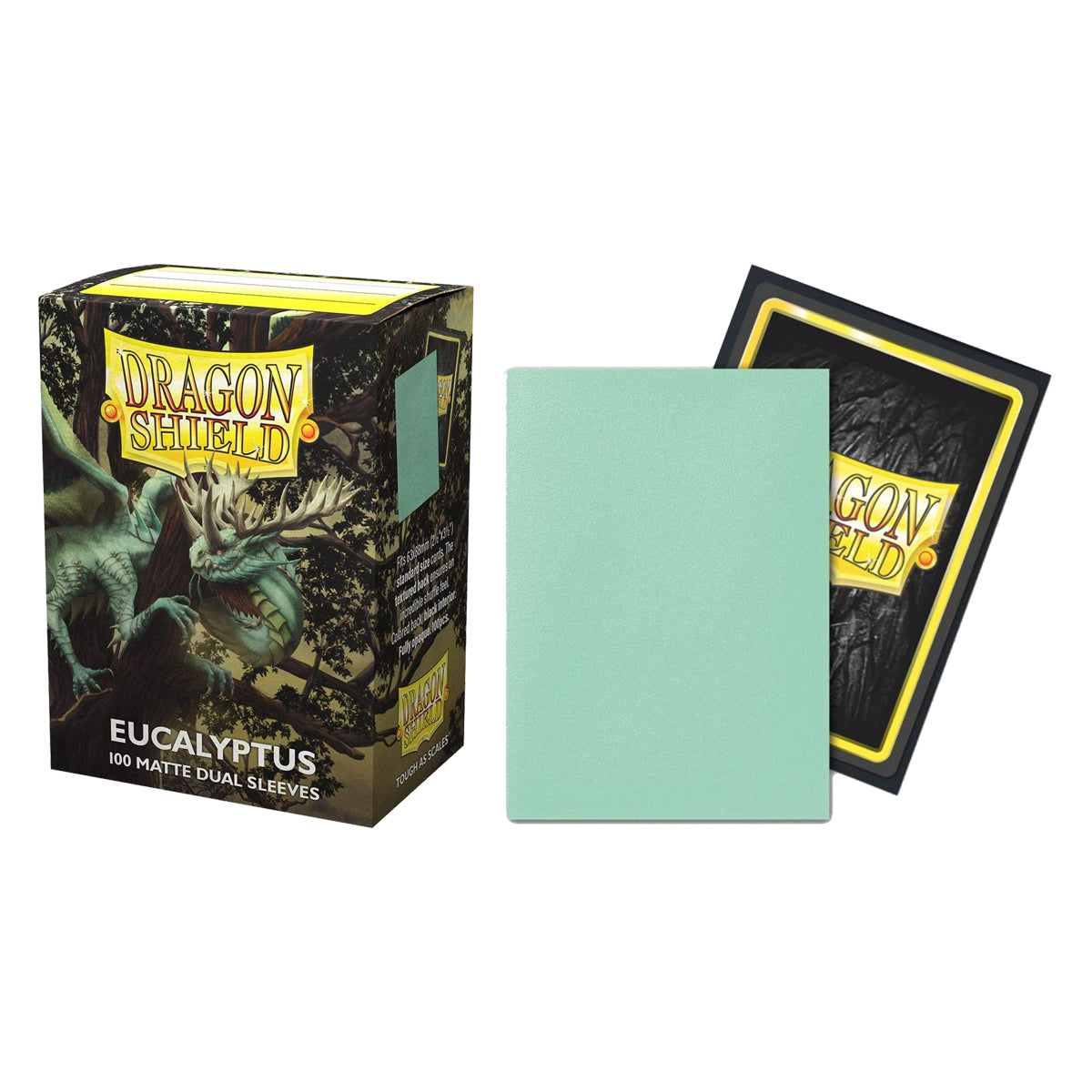 Dragon Shield Standard 100ct Dual Matte Eucalyptus Pastel Green Sleeves 63x88mm