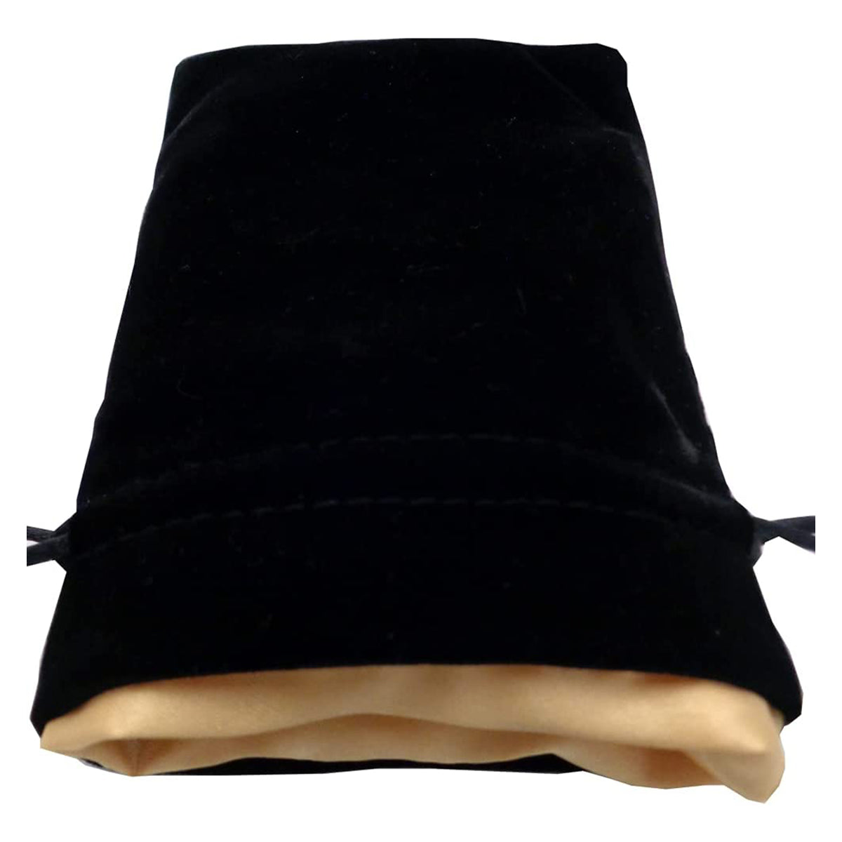 MDG Velvet Dice Bag with Gold Satin Lining - Black