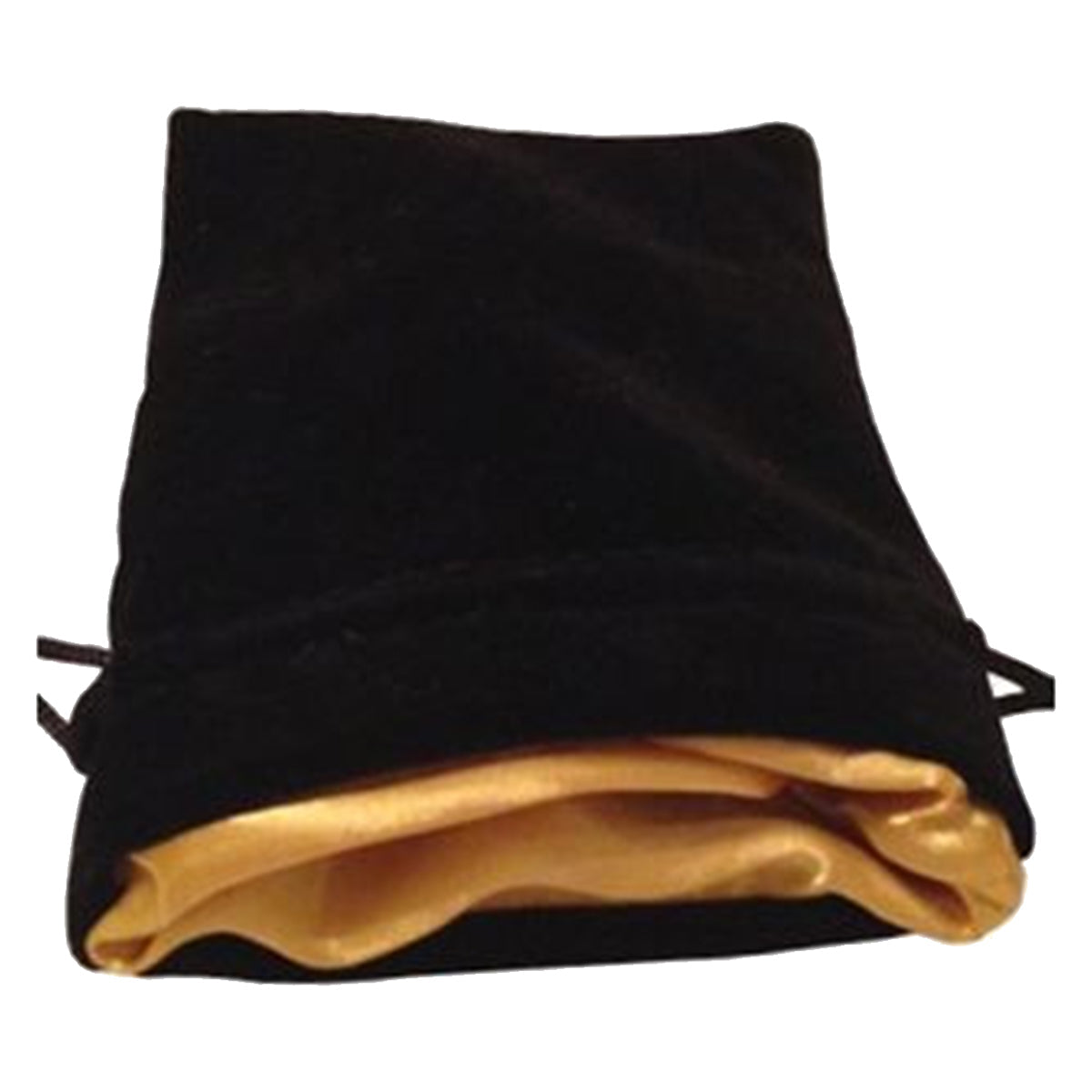 MDG Velvet Dice Bag with Gold Satin Lining - Black