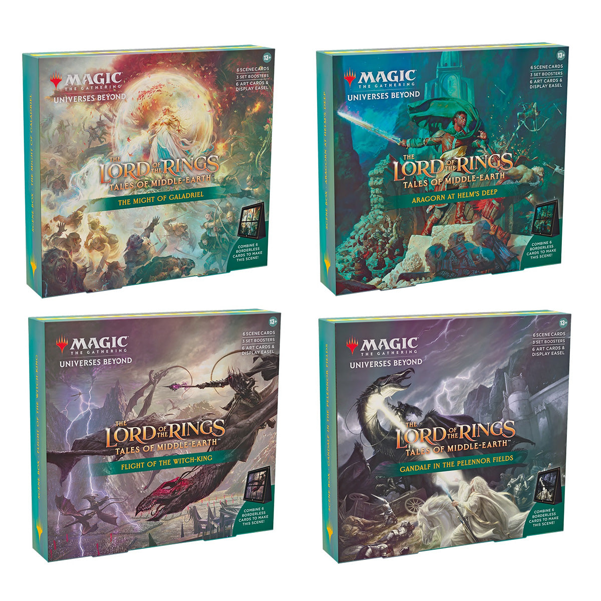 Wizards of The Coast MTG The Lord of the Rings Tales of Middle-Earth Holiday Scene Boxes (Set of 4) Magic
