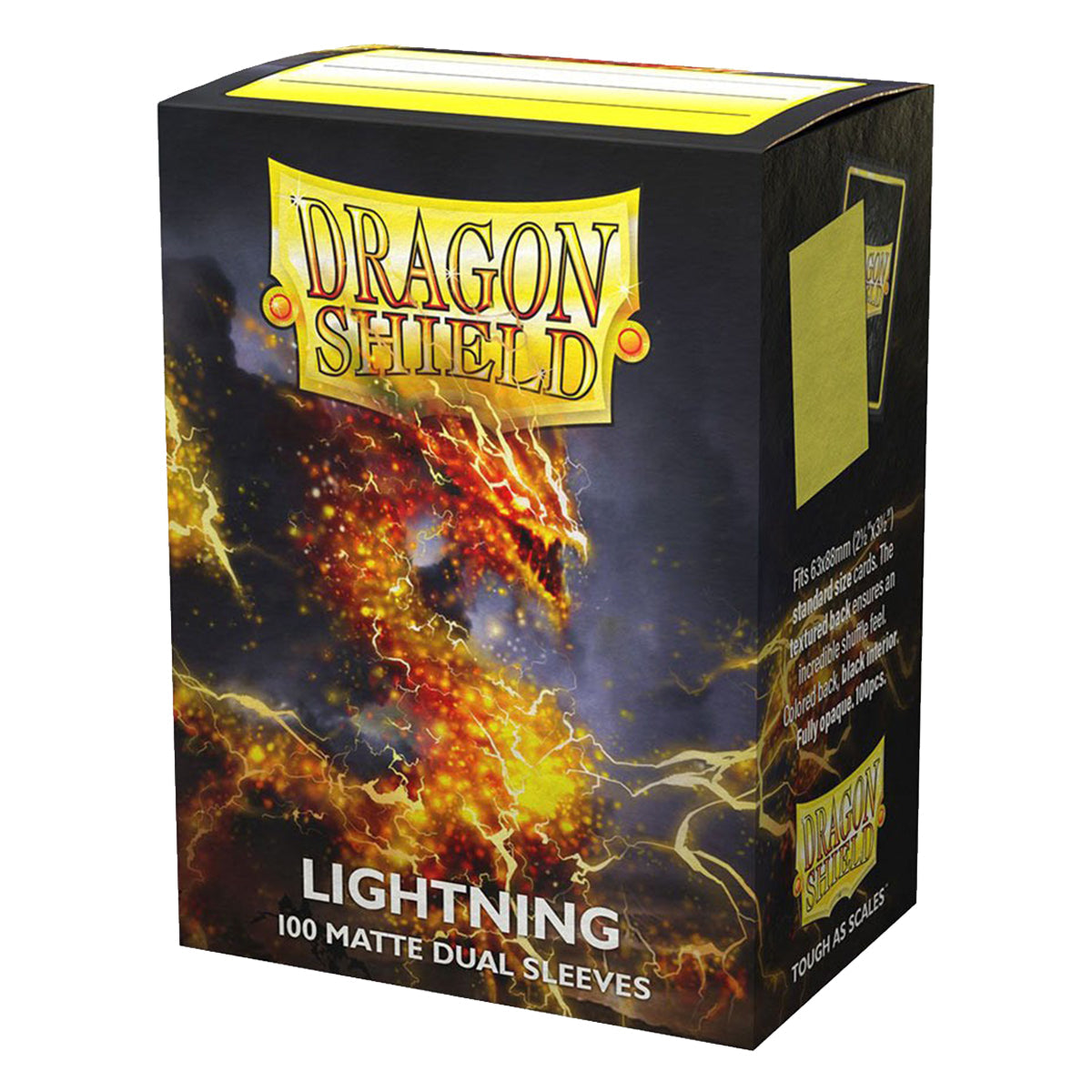 Dragon Shield Standard 100ct Dual Matte Lightning Yellow Sleeves 63x88mm