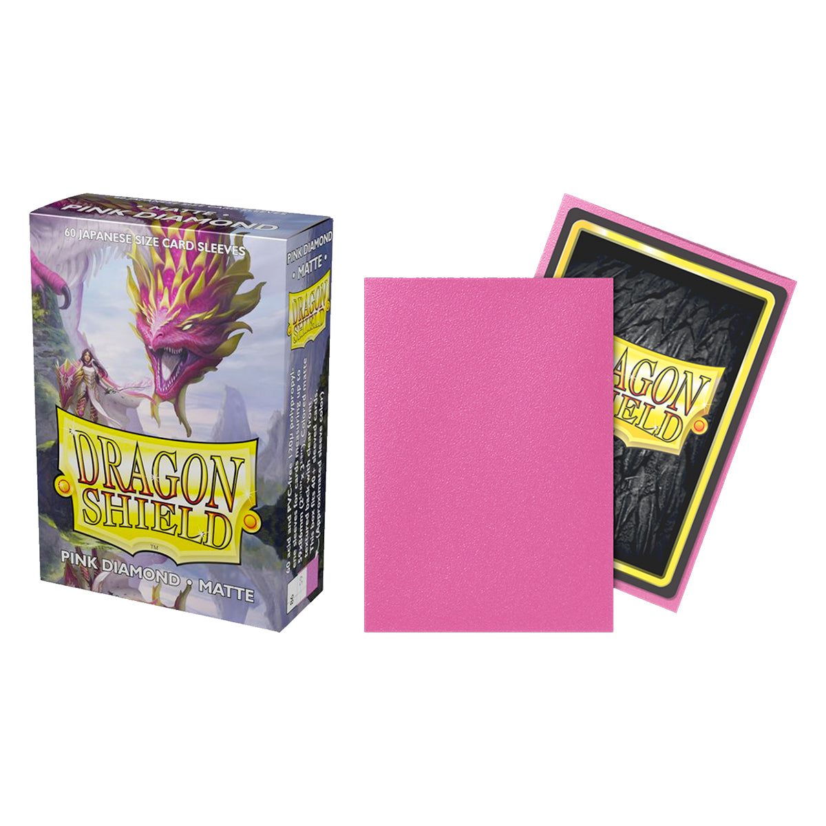 Dragon Shield Japanese 60ct Matte Pink Diamond Sleeves 59x86mm